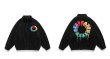 画像5: Circle Rainbow Embroidery Fleece Jacket blouson  ユニセックス 男女兼用 サークルレインボー刺繡フリースジャケット  ブルゾン (5)