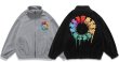 画像7: Circle Rainbow Embroidery Fleece Jacket blouson  ユニセックス 男女兼用 サークルレインボー刺繡フリースジャケット  ブルゾン (7)