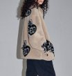 画像3: lamb velvet heart-shaped graffiti printed Jacket blouson  ユニセックス 男女兼用 ラムファーグラフィックプリントフリースジャケット  ブルゾン (3)