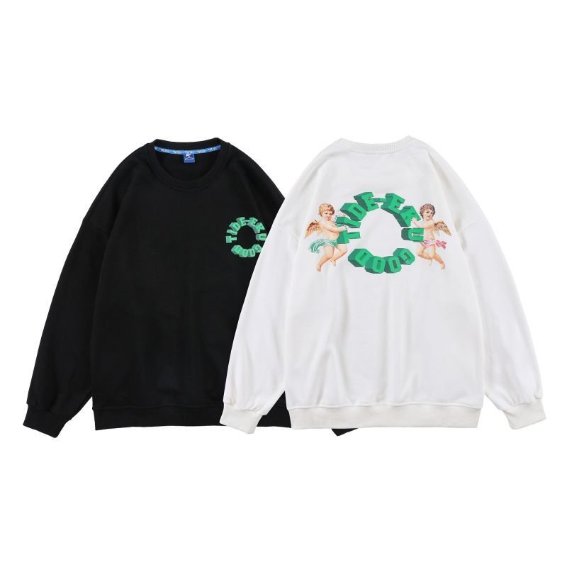 画像6: Unisex Circle & Angel Print Sweat Pullover  ユニセックス 男女兼用 サークル&エンジェルプリントスウェットプルオーバープルオーバー (6)