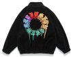 画像9: Circle Rainbow Embroidery Fleece Jacket blouson  ユニセックス 男女兼用 サークルレインボー刺繡フリースジャケット  ブルゾン (9)