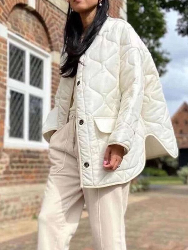 画像8: 21 Quilted Teddy Oversize Jacket Padded Ripstop Coat キルティング 絞り ペディング ティディ オーバーサイズ シェル コート  (8)