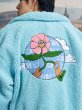 画像3: MAISON EMERALD  Flower Boa Coat JACKET baseball uniform jacket blouson ユニセックス 男女兼用  メゾン・エメラルド ボア フェイムムートン コート スタジアムジャンパー スタジャン MA-1 ボンバー ジャケット ブルゾン (3)