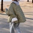 画像6: 21 Quilted Teddy Oversize Jacket Padded Ripstop Coat キルティング 絞り ペディング ティディ オーバーサイズ シェル コート  (6)