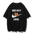 画像7: Unisex Tom and Jerry Big JUST DO IT LATER logo Print T-shirt ユニセックス 男女兼用 ペア トムとジェリー トム＆ジェリープリント 半袖 Tシャツ (7)