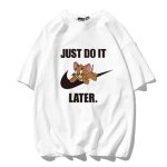 画像5: Unisex Tom and Jerry Big JUST DO IT LATER logo Print T-shirt ユニセックス 男女兼用 ペア トムとジェリー トム＆ジェリープリント 半袖 Tシャツ (5)
