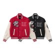 画像9: CHOIZE letter printed embroidered baseball uniform  BASEBALL JACKET blouson  ユニセックス 男女兼用 カラーレター刺繡 スタジアムジャンパー スタジャン MA-1 ボンバー ジャケット ブルゾン (9)