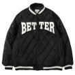 画像1:  Quilting down baseball uniform  BASEBALL JACKET jacket blouson  ユニセックス 男女兼用 レターロゴキルティングダウン スタジアムジャンパー スタジャン MA-1 ボンバー ジャケット ブルゾン (1)