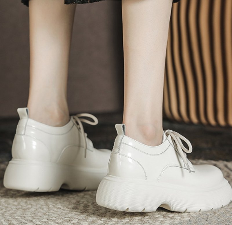 画像5: women's  Lace-up platform leather Oxford shoes　レースアップ厚底レザーオックスフォードシューズ  (5)