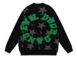 画像2: Unisex Star & Circle Letter Logo Crochet SweaterPullover　 ユニセックス 男女兼用スター＆サークルレターロゴ 編み込みセーター プルオーバー (2)