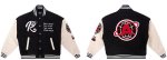 画像10: CHOIZE letter printed embroidered baseball uniform  BASEBALL JACKET blouson  ユニセックス 男女兼用 カラーレター刺繡 スタジアムジャンパー スタジャン MA-1 ボンバー ジャケット ブルゾン (10)