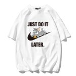 画像2: Unisex Tom and Jerry Big JUST DO IT LATER logo Print T-shirt ユニセックス 男女兼用 ペア トムとジェリー トム＆ジェリープリント 半袖 Tシャツ (2)