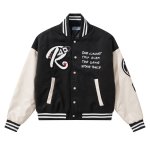 画像4: CHOIZE letter printed embroidered baseball uniform  BASEBALL JACKET blouson  ユニセックス 男女兼用 カラーレター刺繡 スタジアムジャンパー スタジャン MA-1 ボンバー ジャケット ブルゾン (4)