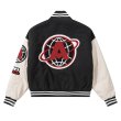 画像2: CHOIZE letter printed embroidered baseball uniform  BASEBALL JACKET blouson  ユニセックス 男女兼用 カラーレター刺繡 スタジアムジャンパー スタジャン MA-1 ボンバー ジャケット ブルゾン (2)