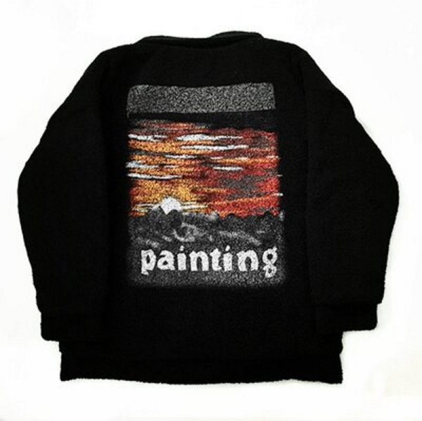 画像3: sunset hand-painted freeze Jacket blouson  ユニセックス 男女兼用 サンセットペイントフリースジャケット  ブルゾン (3)