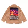 画像7: sunset hand-painted freeze Jacket blouson  ユニセックス 男女兼用 サンセットペイントフリースジャケット  ブルゾン (7)