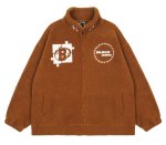 画像8: Jigsaw puzzle stand-up collar fleece jacket blouson  ユニセックス 男女兼用 ジグソーパズルプリント スタンドアップ フリースジャケット  ブルゾン (8)
