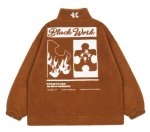 画像3: Jigsaw puzzle stand-up collar fleece jacket blouson  ユニセックス 男女兼用 ジグソーパズルプリント スタンドアップ フリースジャケット  ブルゾン (3)