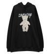 画像1: Unisex leopard bear cartoon Hoodie sweater Pullover　 ユニセックス 男女兼用レオパードベアプリントフーディー パーカー (1)
