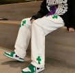 画像5: Unisex Star LOGO straight-leg pants trousers sweat Pants 　男女兼用ユニセックス スターエンブレム付きスウェットパンツ (5)