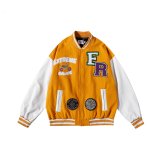 画像3: extreme cause leather sleeve BASEBALL JACKET baseball uniform jacket blouson  ユニセックス 男女兼用extreme cause&ERロゴエンブレムスタジアムジャンパー スタジャン MA-1 ボンバー ジャケット ブルゾン (3)