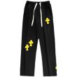 画像1: Unisex Star LOGO straight-leg pants trousers sweat Pants 　男女兼用ユニセックス スターエンブレム付きスウェットパンツ (1)