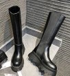 画像2: Chunky sole leather long boots  　チャンキーソールサイドゴアレザーロングブーツ (2)