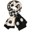 画像1: Unisex double-sided smiley face muffler Scarves  shawl 　男女兼用 ユニセックスダブルスマイルマフラー スカーフ (1)