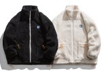 画像5: rainbow &Smile embroidery stand-up collar  fleece jacket blouson  ユニセックス 男女兼用レインボー＆スマイルラペルフリースジャケット  ブルゾン (5)