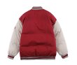 画像4: graffiti letter printing cotton-padded jacket BASEBALL JACKET baseball uniform jacket blouson  ユニセックス 男女兼用 アメリカングラフィティレタープリントコットンパッド入りスタジアムジャンパー スタジャン MA-1 ボンバー ジャケット ブルゾン (4)