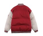 画像4: graffiti letter printing cotton-padded jacket BASEBALL JACKET baseball uniform jacket blouson  ユニセックス 男女兼用 アメリカングラフィティレタープリントコットンパッド入りスタジアムジャンパー スタジャン MA-1 ボンバー ジャケット ブルゾン (4)