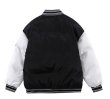 画像5: graffiti letter printing cotton-padded jacket BASEBALL JACKET baseball uniform jacket blouson  ユニセックス 男女兼用 アメリカングラフィティレタープリントコットンパッド入りスタジアムジャンパー スタジャン MA-1 ボンバー ジャケット ブルゾン (5)