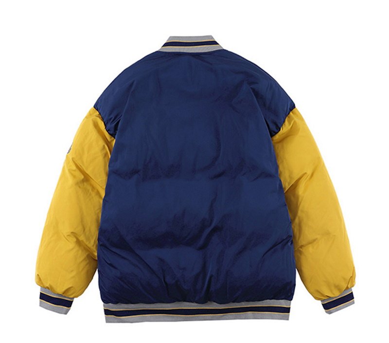 画像6: graffiti letter printing cotton-padded jacket BASEBALL JACKET baseball uniform jacket blouson  ユニセックス 男女兼用 アメリカングラフィティレタープリントコットンパッド入りスタジアムジャンパー スタジャン MA-1 ボンバー ジャケット ブルゾン (6)