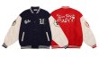 画像1: can you digjt embroidery jacket BASEBALL JACKET baseball uniform jacket blouson  ユニセックス 男女兼用can you digjt レター刺繍スタジアムジャンパー スタジャン MA-1 ボンバー ジャケット ブルゾン (1)