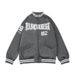画像6: letter embroidery stand-up collar BASEBALL JACKET baseball uniform jacket blouson  ユニセックス 男女兼用 レター刺繡スタンドカラースタジアムジャンパー スタジャン MA-1 ボンバー ジャケット ブルゾン (6)