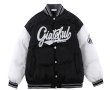 画像2: graffiti letter printing cotton-padded jacket BASEBALL JACKET baseball uniform jacket blouson  ユニセックス 男女兼用 アメリカングラフィティレタープリントコットンパッド入りスタジアムジャンパー スタジャン MA-1 ボンバー ジャケット ブルゾン (2)