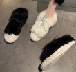 画像5:  Fur flat Baotou half slippers sandals　フラットフォー  モコモコウォーム サンダル スリッパ ミュール (5)