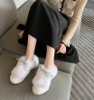 画像4:  Fur flat Baotou half slippers sandals　フラットフォー  モコモコウォーム サンダル スリッパ ミュール (4)