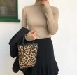画像2: wind plush leopard patternTote bag 　ファーレオパード ヒョウ柄トートバッグ  (2)