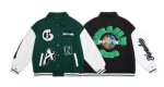 画像6: Pink Pink Circle & Earth Embroidery BASEBALL JACKET baseball uniform jacket blouson  ユニセックス 男女兼用ピンクピンクサークル&地球アース刺繡スタジアムジャンパー スタジャン MA-1 ボンバー ジャケット ブルゾン (6)