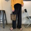 画像4: wind plush leopard patternTote bag 　ファーレオパード ヒョウ柄トートバッグ  (4)