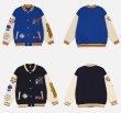 画像5: Bear embroideryBASEBALL JACKET baseball uniform jacket blouson  ユニセックス 男女兼用 ベア 熊 刺繍スタジアムジャンパー スタジャン MA-1 ボンバー ジャケット ブルゾン (5)