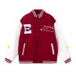 画像2: grass embroidery BASEBALL JACKET baseball uniform jacket blouson  ユニセックス 男女兼用グラス 刺繍スタジアムジャンパー スタジャン MA-1 ボンバー ジャケット ブルゾン (2)