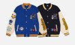 画像6: Bear embroideryBASEBALL JACKET baseball uniform jacket blouson  ユニセックス 男女兼用 ベア 熊 刺繍スタジアムジャンパー スタジャン MA-1 ボンバー ジャケット ブルゾン (6)