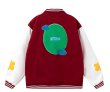 画像1: grass embroidery BASEBALL JACKET baseball uniform jacket blouson  ユニセックス 男女兼用グラス 刺繍スタジアムジャンパー スタジャン MA-1 ボンバー ジャケット ブルゾン (1)