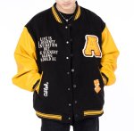 画像8: badass &Dice Embroidery BASEBALL JACKET baseball uniform jacket blouson  ユニセックス 男女兼用badass&Diceサイコロ刺繡スタジアムジャンパー スタジャン MA-1 ボンバー ジャケット ブルゾン (8)