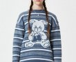 画像4: Unisex  bear crochet round neck pullover Sweater   ユニセックス 男女兼用熊ベア編み込みセーター プルオーバー (4)