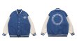 画像7: Circle alphabet graphic logo BASEBALL JACKET baseball uniform jacket blouson  ユニセックス 男女兼用サークルアルファベットグラフィックロゴスタジアムジャンパー スタジャン MA-1 ボンバー ジャケット ブルゾン (7)