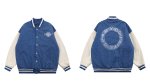 画像7: Circle alphabet graphic logo BASEBALL JACKET baseball uniform jacket blouson  ユニセックス 男女兼用サークルアルファベットグラフィックロゴスタジアムジャンパー スタジャン MA-1 ボンバー ジャケット ブルゾン (7)