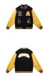 画像6: badass &Dice Embroidery BASEBALL JACKET baseball uniform jacket blouson  ユニセックス 男女兼用badass&Diceサイコロ刺繡スタジアムジャンパー スタジャン MA-1 ボンバー ジャケット ブルゾン (6)